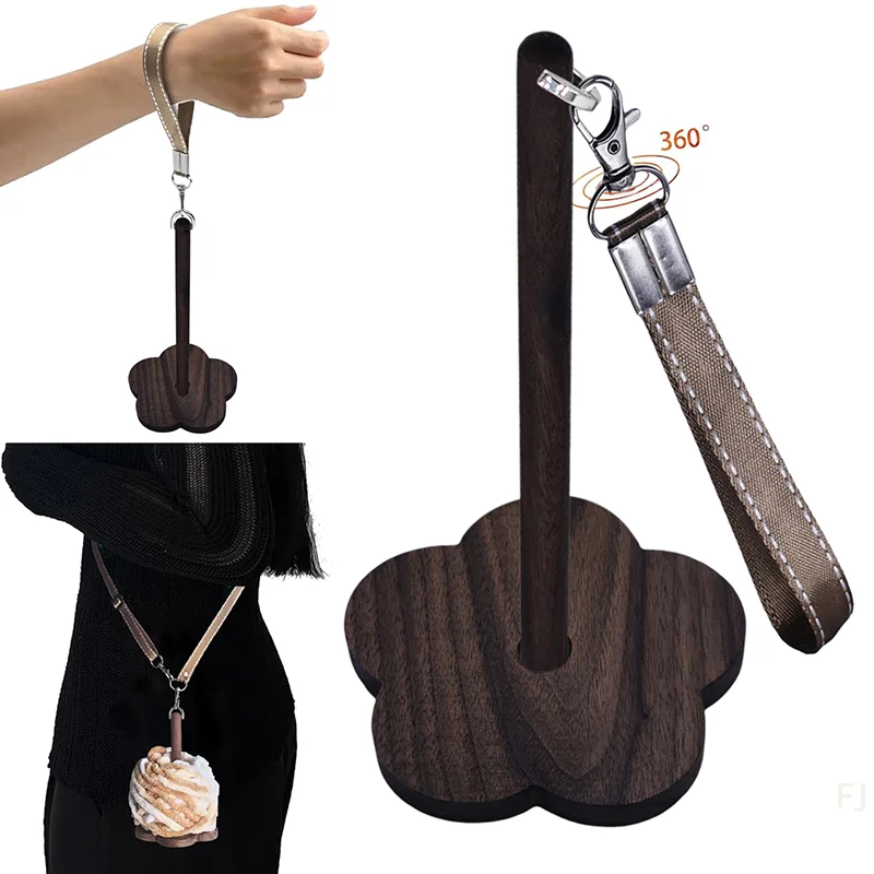

[YU]Wrist Yarn Holder For Crocheting Yarn Storage Knitting Tool Wooden Wrist Strap Knitting Yarn Organizer