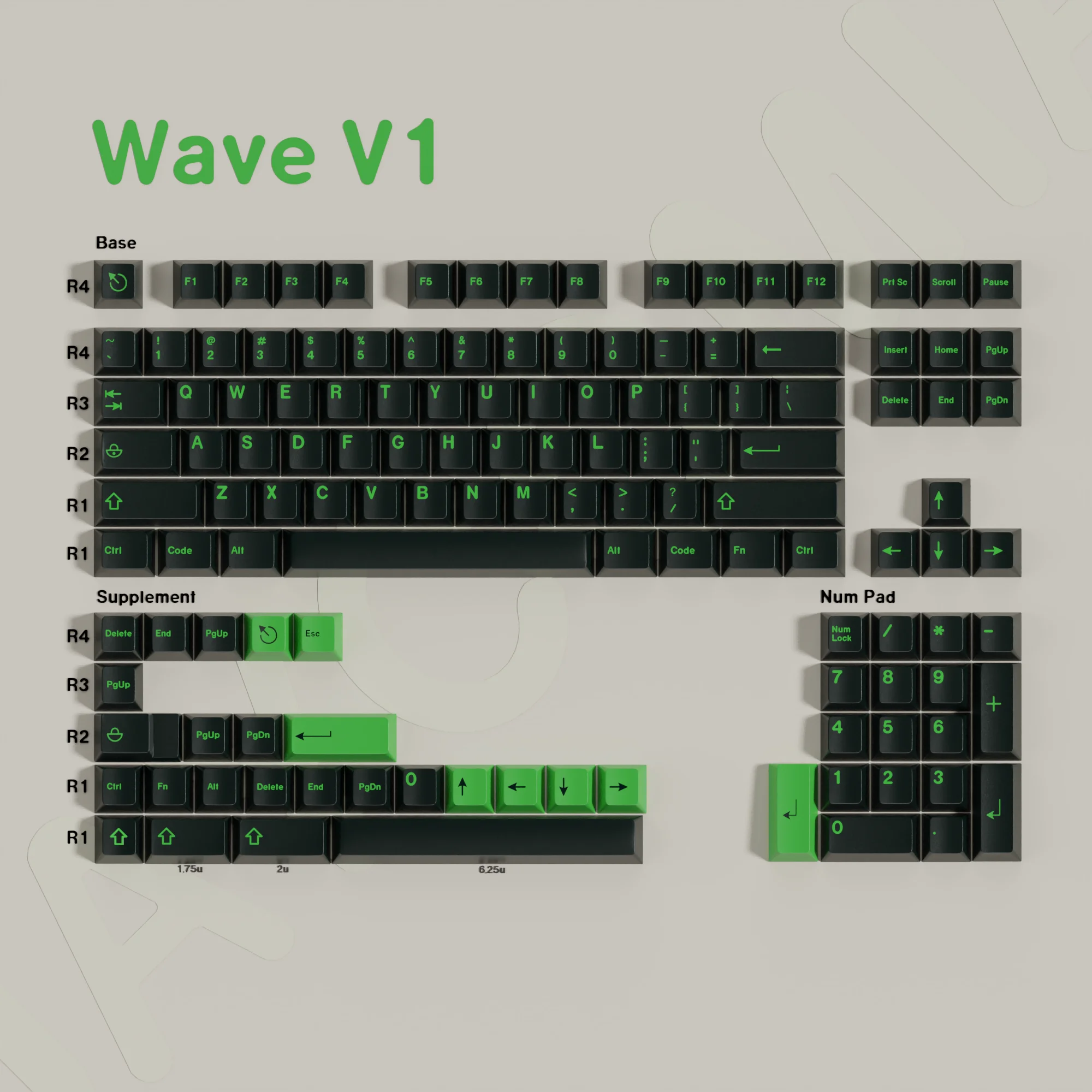 Aifei Keycaps Double Shot Cherry Profile ABS Big Set Split Alice Ansi Layout Paars Groen Key Caps Voor Wooting GMK Hi75 Schakelaars
