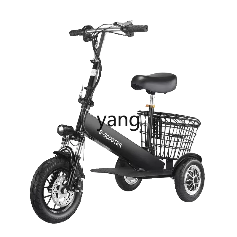 

Yjq Folding Electric Tricycle Ultra-Light Portable Small Shopping Work Lithium Battery Scooter