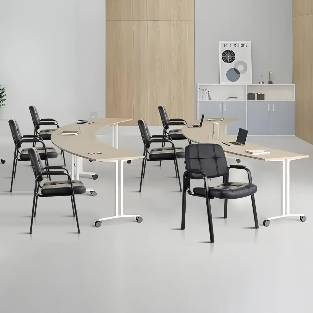 

Premium 4-Pack Guest Chairs - Commercial-Grade Bonded Leather Seating