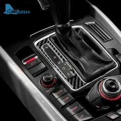 For Audi A4 A5 Q5 2009 2010 2011 2012 2013 2014 2015 2016 Real Carbon Fiber Car Gear Shift Panel Sticker Trim Auto Accessories