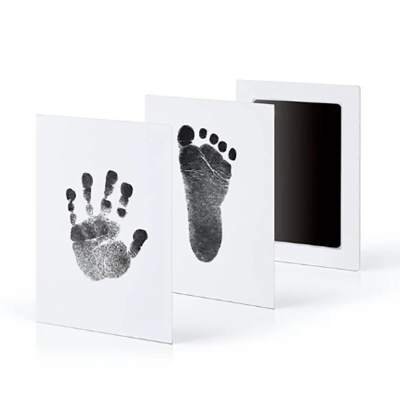 Newborn Baby DIY Hand And Footprint Kit Ink Pads Photo Frame Handprint Toddlers Souvenir Accessories Safe Clean Baby Shower Gift