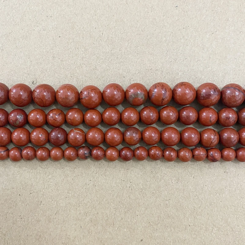 Natural Stone A Quality Red Jasper Round Loose Beads 15\