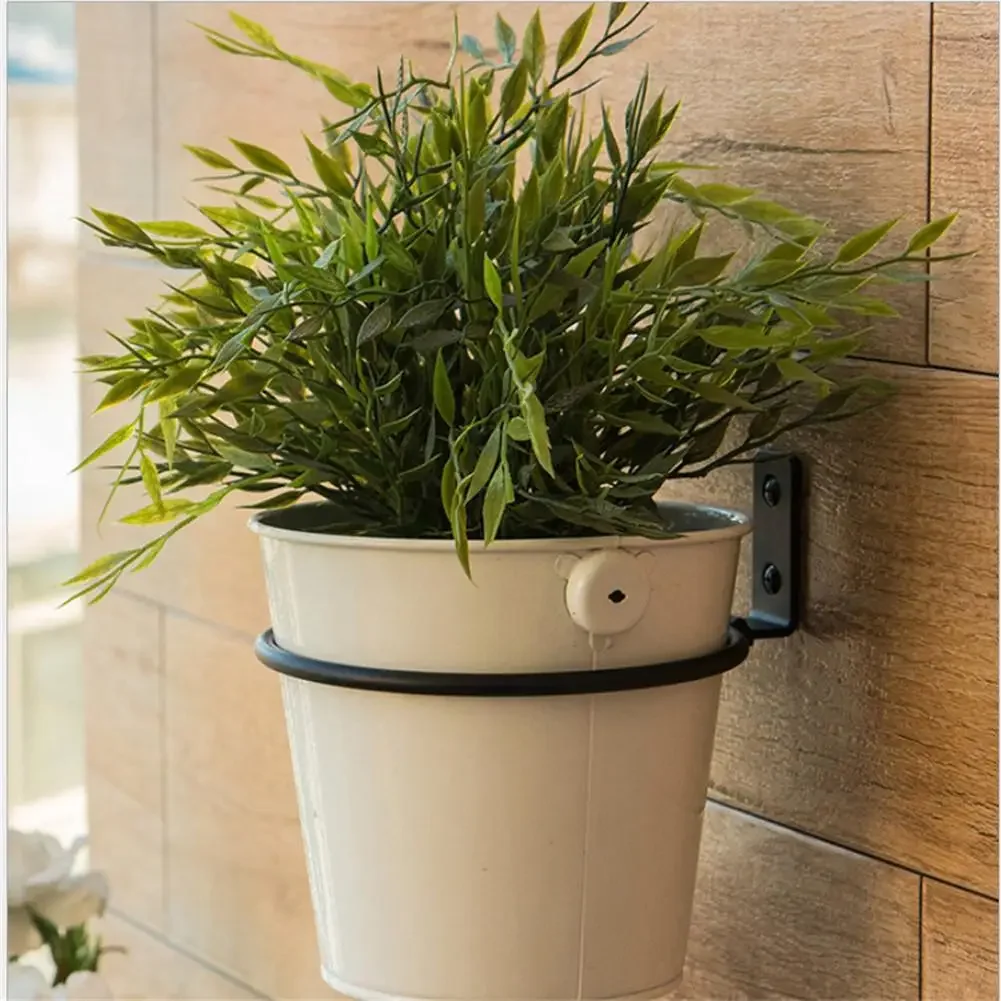 3Pcs/Set Flower Pot Hanging Storage Rack Flowerpot Ring Wall Mount Pot Holder Flower Plant Process lock gasket