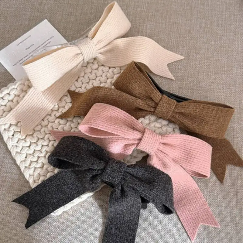 Koreanische Gestrickte Woolen Bogen Haar Clips Frühling Clips Frauen Temperament Barrettes Weibliche Party Haarnadeln Haar Schmücken Zubehör – Detail 16