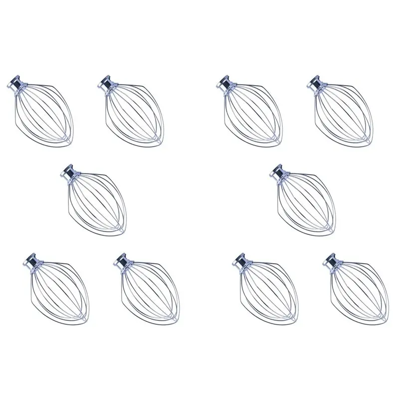 10X Wire Whip Attachment For Tilt-Head Stand Mixer For Kitchenaid K5AWW 5 Quart KSM50, KSM5 Egg Cream Stirrer