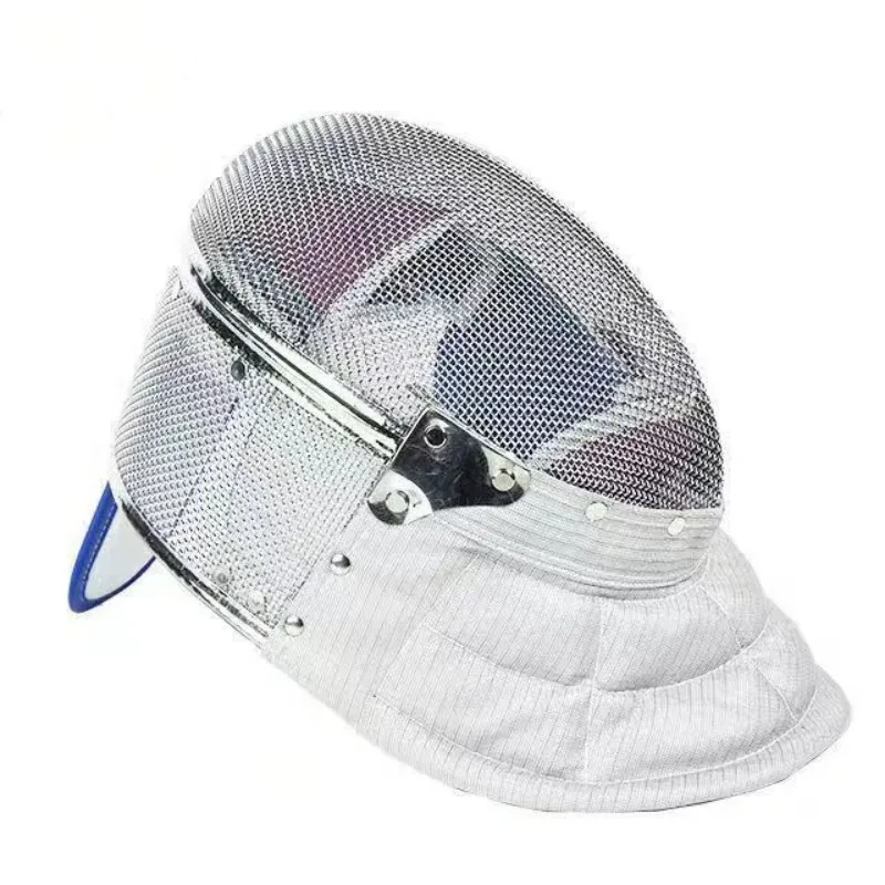 Fencing Mask 350N Epee Helmet Gears Men Women Children Face Cover Fencing Headgear with Padded Bib Fencing Protective Gear