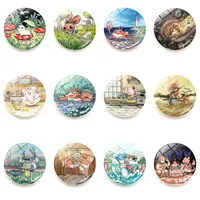 Anime Pokemon Crystal Glass Soft Magnetic Fridge Magnet Home Refrigerator Door Decorations 30MM Cute Virtual Pet Collectible