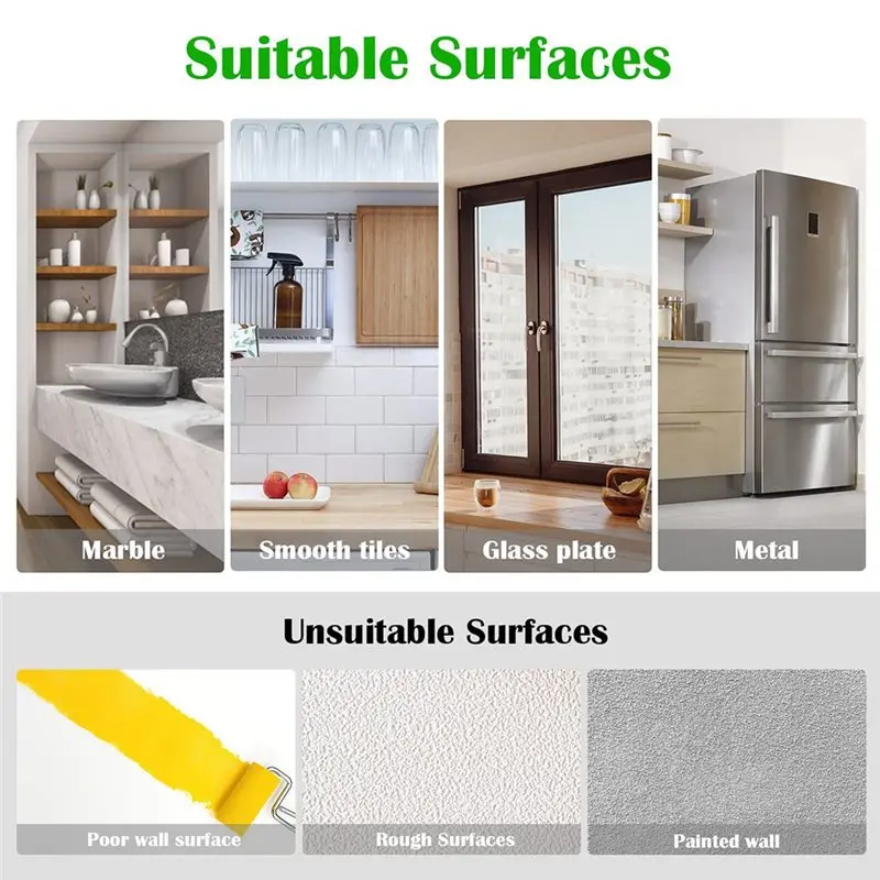 ABMS-Large 8 قطعة خطاف لاصق 6 سنتيمتر أكواب شفط شفافة مع خطافات معدنية لا حاجة للثقب وقابلة لإعادة الاستخدام