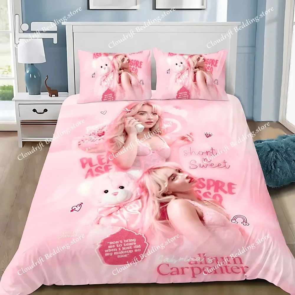 

Sabrina CarpenterS Duvet Cover Pillowcase Bedding Set Adult Boy Girl Bedroom Decoration Children Gift Single Double Large Size02
