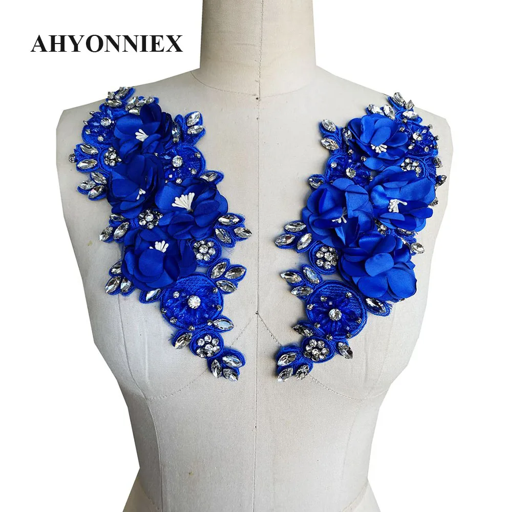 3D-Blumen, Perlen, handgefertigte Blumen-Pailletten-Applikation für Kleidung, Pailletten, Aufnäher, Perlen, Accessoires, Hochzeitskleid, zum Aufnähen, süßer Aufnäher – Detail 3