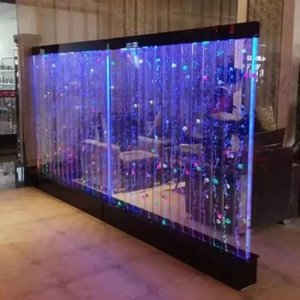 Custom acrylic bubble wall living room water curtain wall family restaurant entrance screen partition factory direct sales