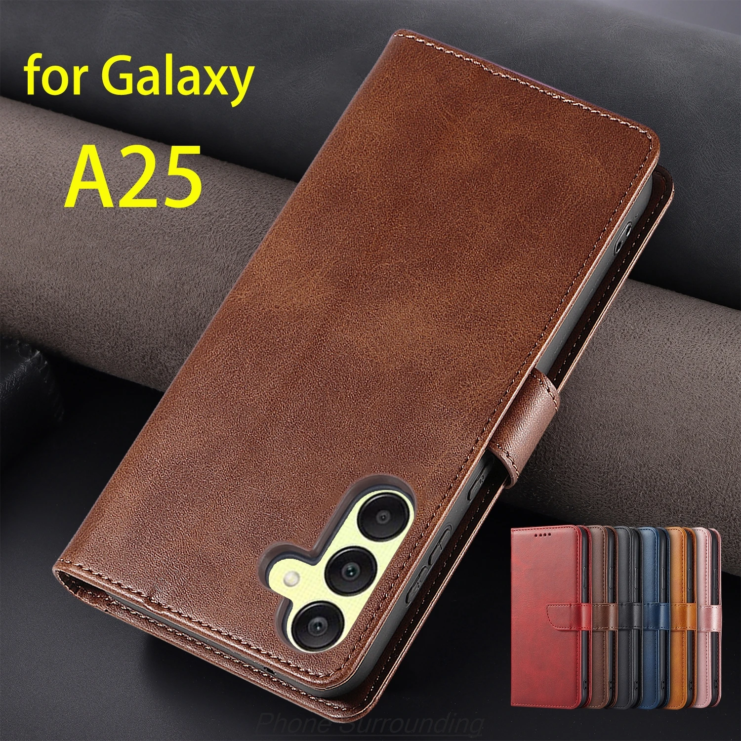 

Чехол-кошелек с откидной крышкой из искусственной кожи для Samsung Galaxy A25 5G SM-A256B/DS, сумки, защитный чехол, кобура, чехол Fundas Coque