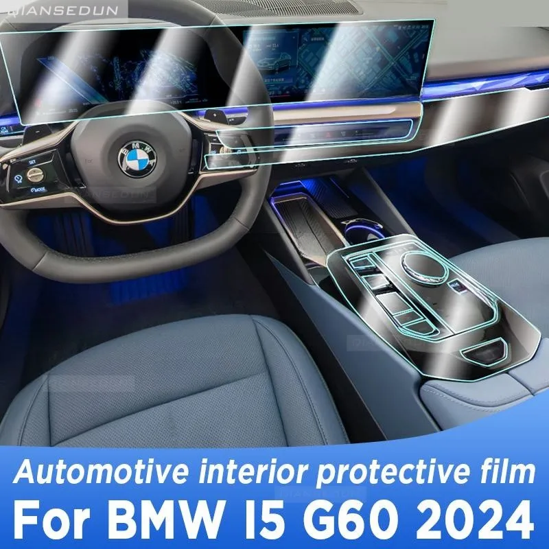 

For BMW I5 G60 2023 2024 Gearbox Panel Navigation Screen Automotive Interior Protective Film Anti-Scratch Sticker Accessories