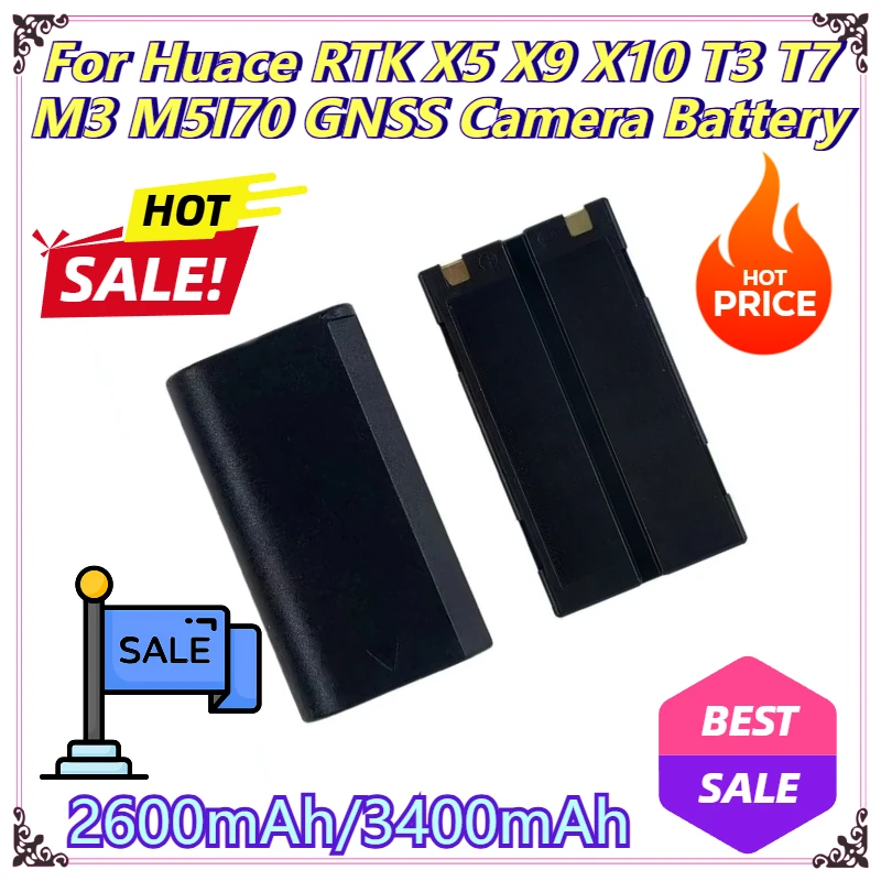 

2600mAh/3400mAh For Huace RTK X5 X9 X10 T3 T7 M3 M5I70 GNSS Camera Battery