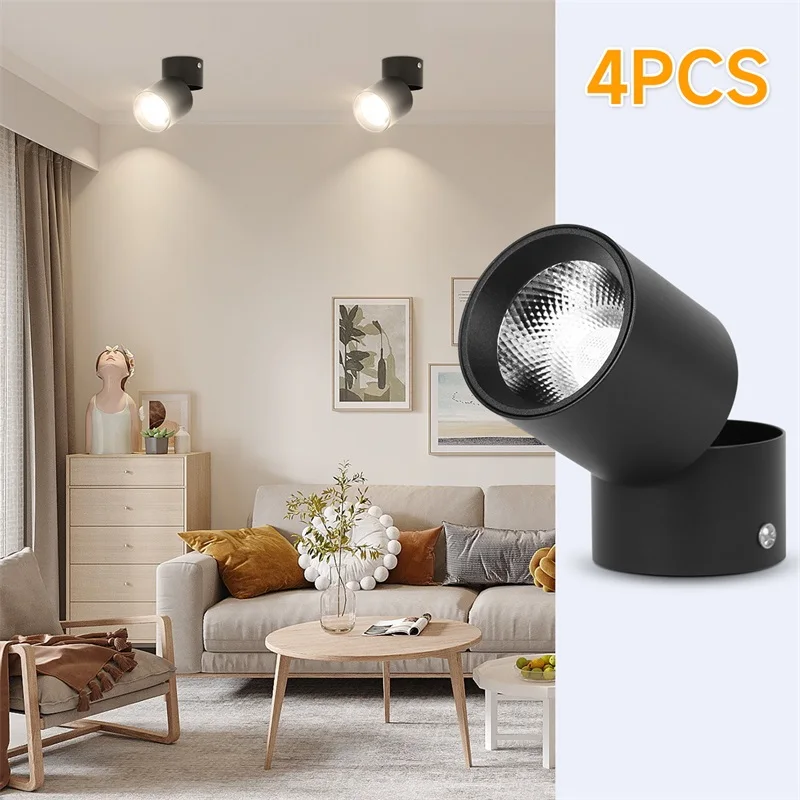 Surface Mounted Led Downlight 220V Ceiling Spotlight 10/15/20W For Home Living Room Bedroom Kitchen Porch Folding Downligh Lamps