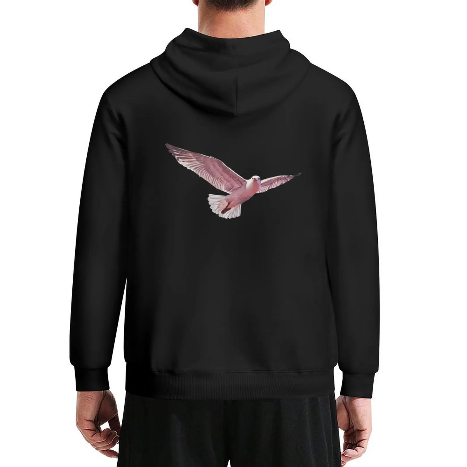 

Pink Gull 2 - herring gull painting (no background) Hoodie clothes for men men's sweat-shirt set japanese hoodie