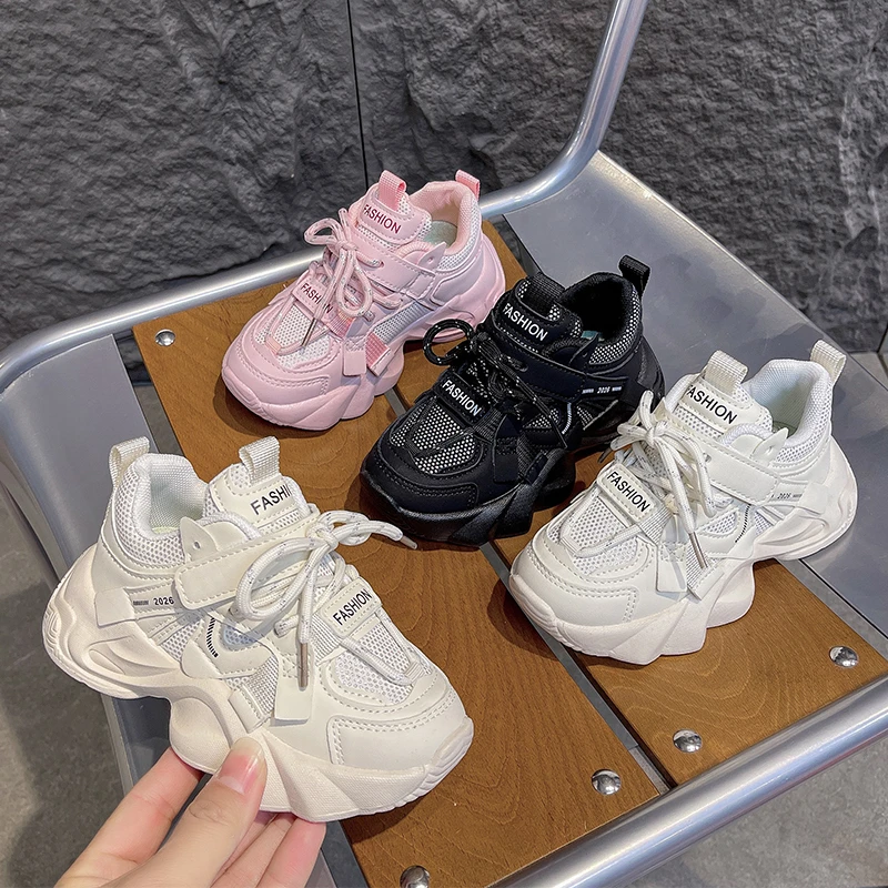 

Весна-Осень 2023, новая детская повседневная обувь для девочек и мальчиков, модные нескользящие универсальные кроссовки в корейском стиле с мягкой подошвой