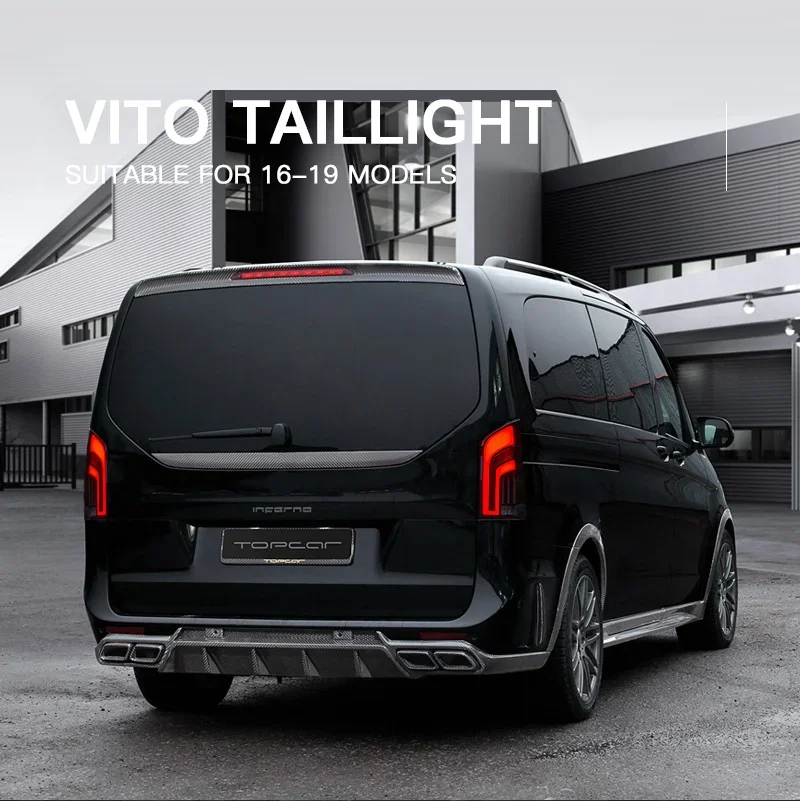 

Led Light Car LED Tail Light Assemblies For Benz Vito 2016-2020 Auto Fog DRL Brake Turn Signal Lamp Plug and Play