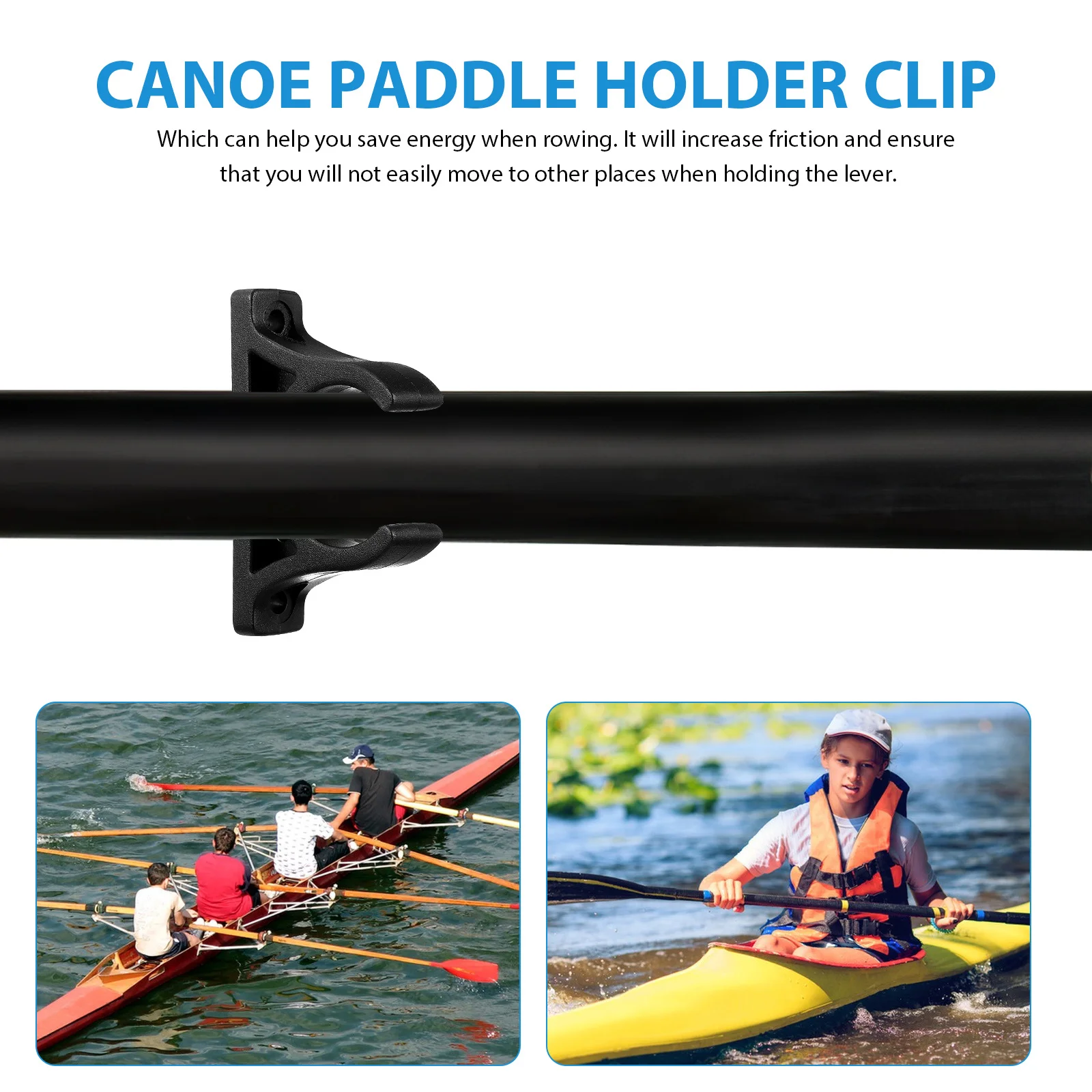 

4 pcs Holder Clips Plastic Paddle Fixing Buckles Kayak Accessories Boat Accessories Paddle Clip For Kayak Rowboats