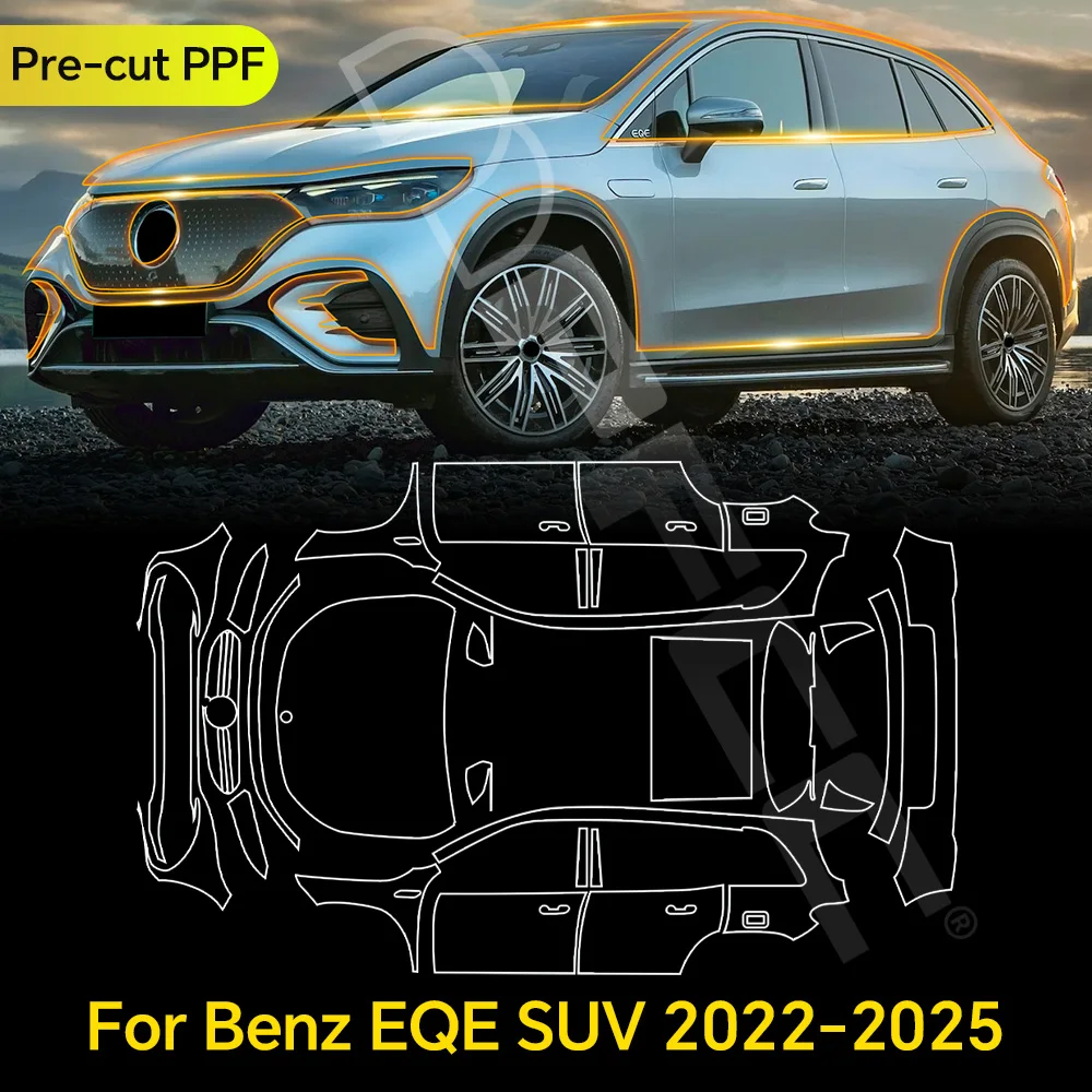 

For Mercedes EQE SUV 2022-2025 TPU Paint Protection Film Clear Bra Pre-cut PPF Car Body Anti-Scratch Resistant Invisible Cover