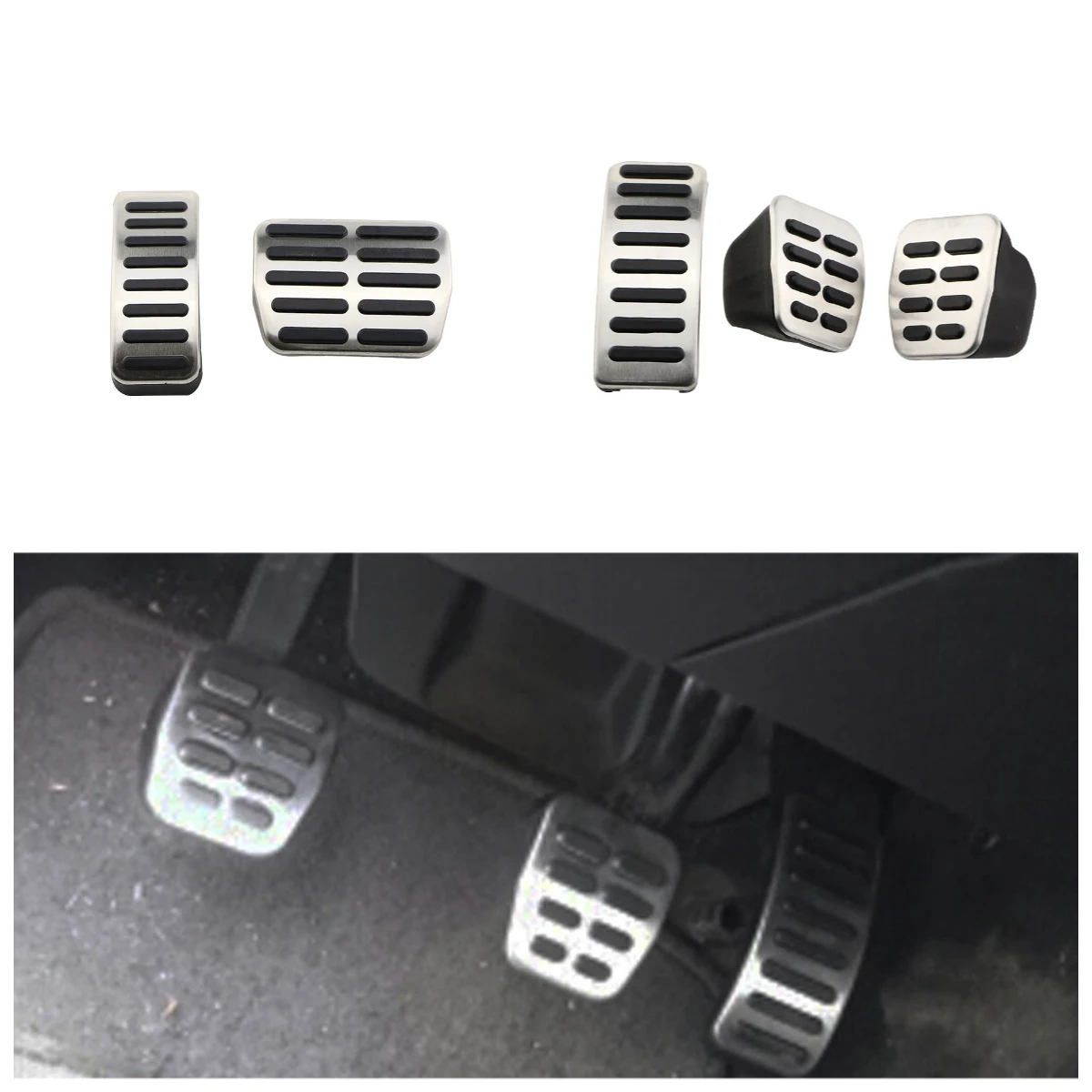 Stainless Steel Clutch Accelerator Gas Brake Clutch Pedal for Volkswagen Polo Bora Jetta MK4 Skoda Fabia Rapid Audi A1 A2 A3 TT view 3