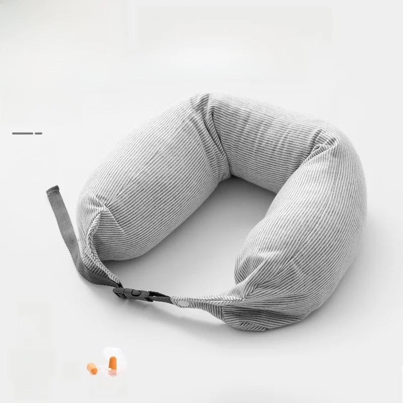 Japan Non-Printed Portable U-Shaped Pillow Women Men's Aircraft Travel Neck Pillow Car Neck Pillow Waist Pillow Nap U-Shaped ...