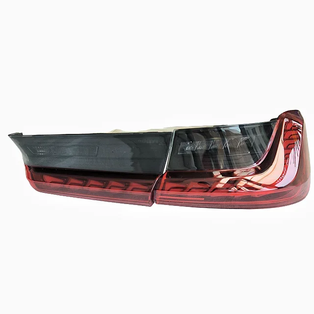 CY luz de coche 2019-2021 lámpara trasera LED 320i 325i 330i conjunto de luz trasera de freno trasero para BMW Serie 3 G20 G28 12 ABS rojo + PC
