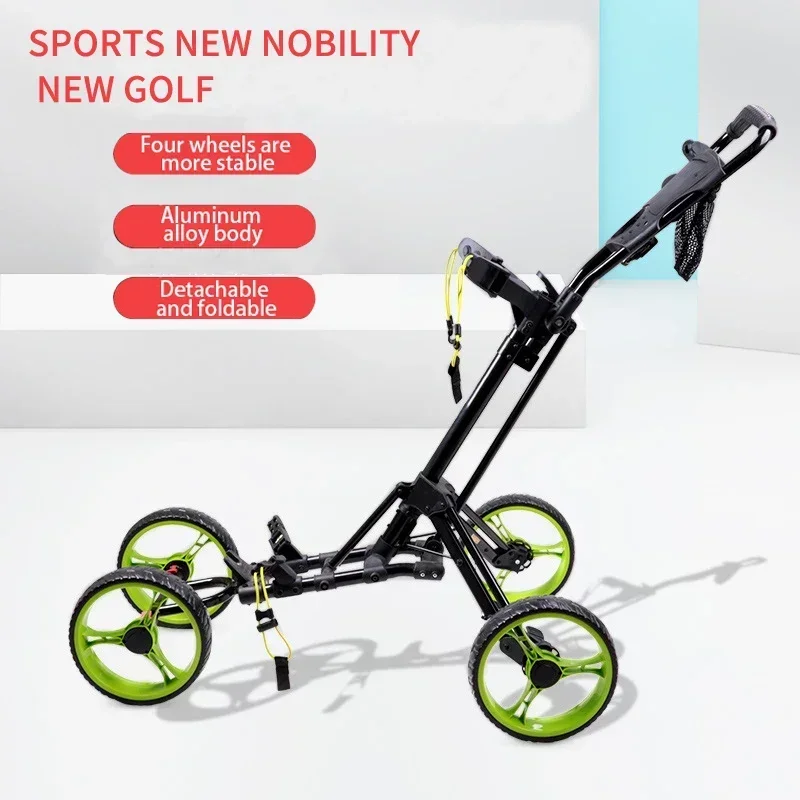 Nice Quality Sales Foldable 4 Wheel Push Cart Golf Trolley