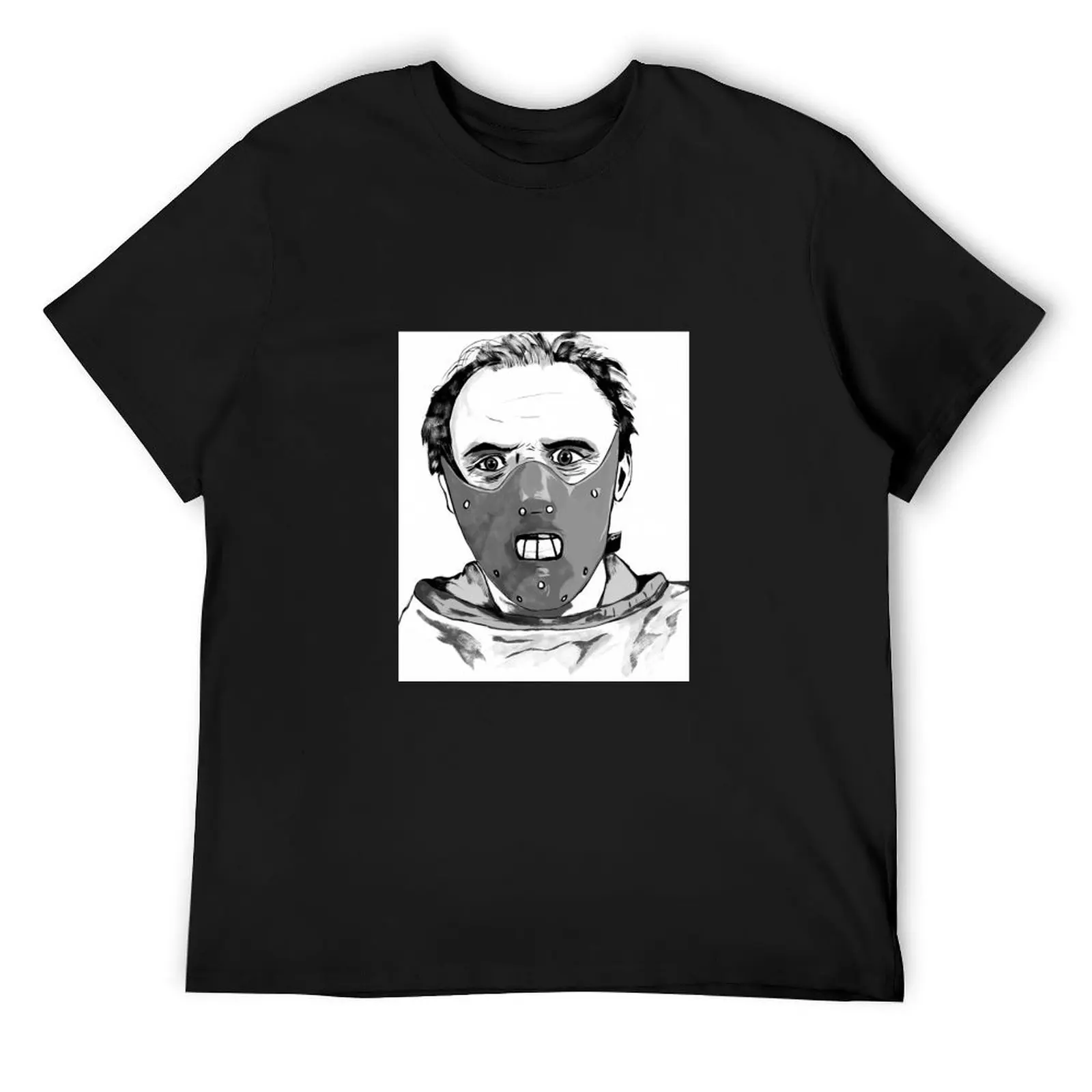 Hannibal Lecter Art T-Shirt street wear baggy shirts mens clothes