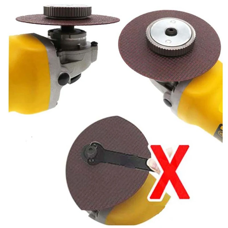 M14 Quick Release Clamping Flange Nut, Silver Fit para rebarbadora e máquina de corte, 1 Pc