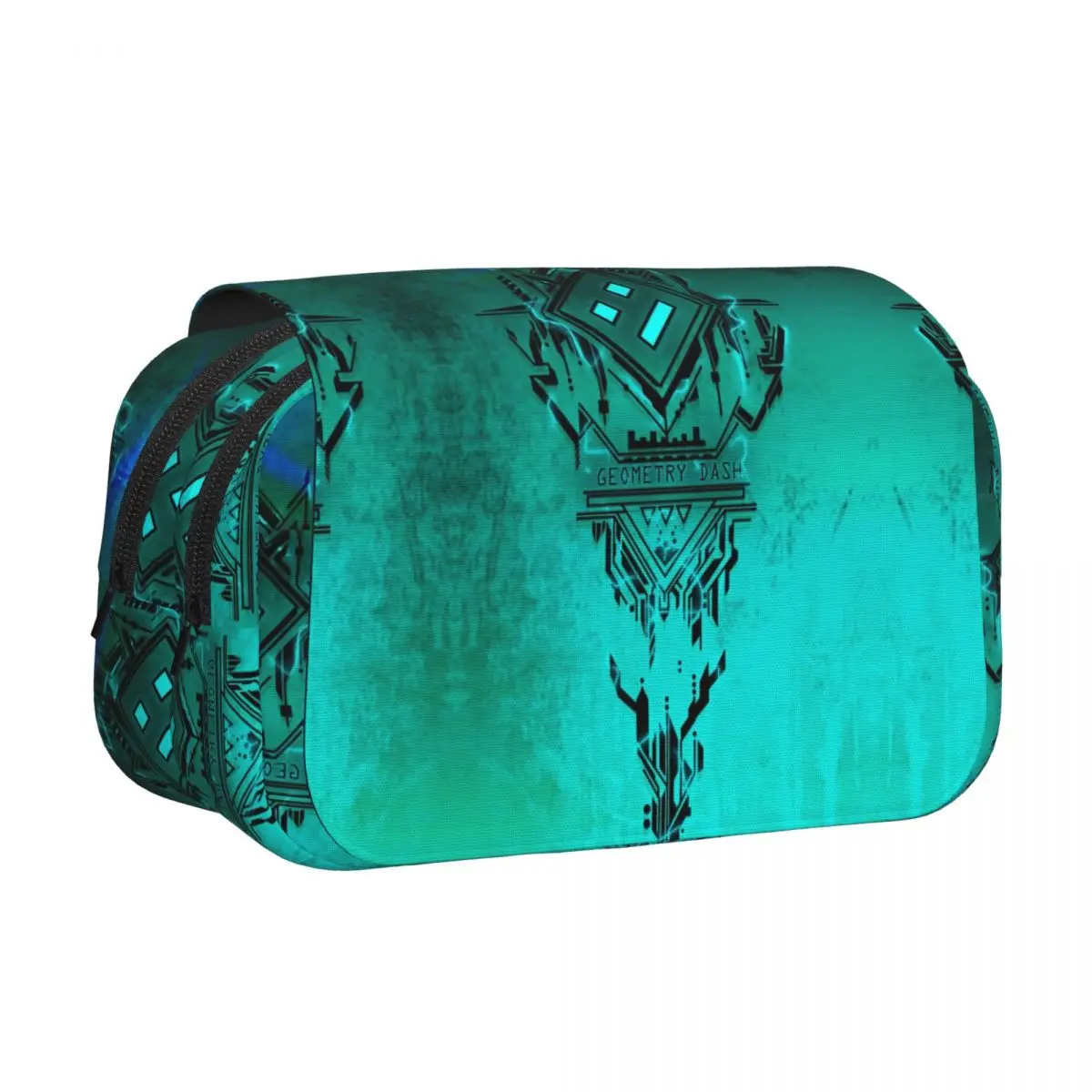 Video Game Geometry Dash Pencil Cases Pencil Pouch Hard Shell Leather Big Capacity Pen Box Pencil Bag for Kids School