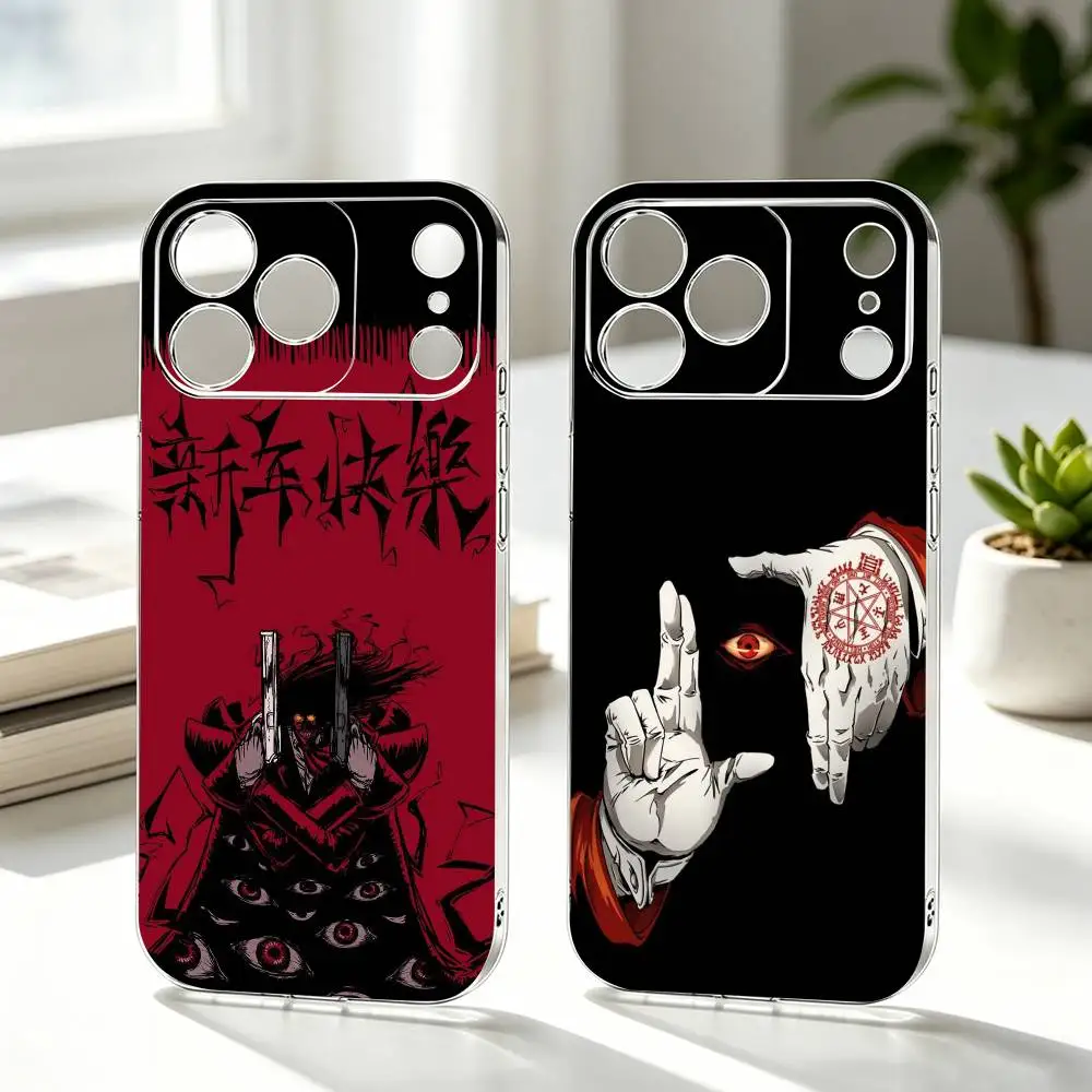 

A-Alucard H-Hellsing Anime Gift Phone Case Transparent Silicone Soft For iPhone 17 16 15 14 13 12 11 Mini Pro Max Plus