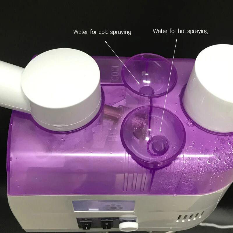 STLF2 في 1 جهاز بخار الوجه الأيوني الساخن والبارد نانو المهنية سبا جهاز البخار للوجه جهاز رذاذ ترطيب الوجه