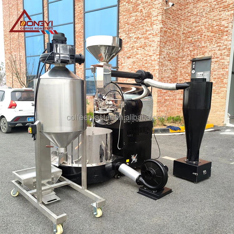 ماكينة تحميص القهوة ذات التحكم الكلي 10 كجم 12 كجم 15 كجم محمصة قهوة صناعية تدعم فحص الفيديو #4