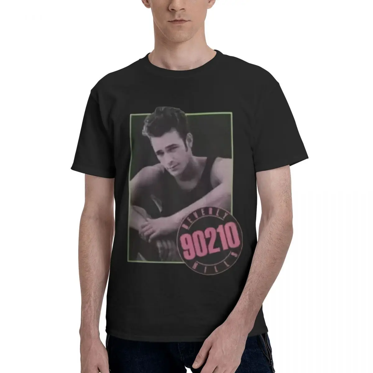 

Beverly Hills 90210 ТВ-шоу Дилан МакКай Люк Перри 80-х годов 100% хлопок Повседневная дышащая удобная дизайнерская одежда в стиле аниме для мужчин