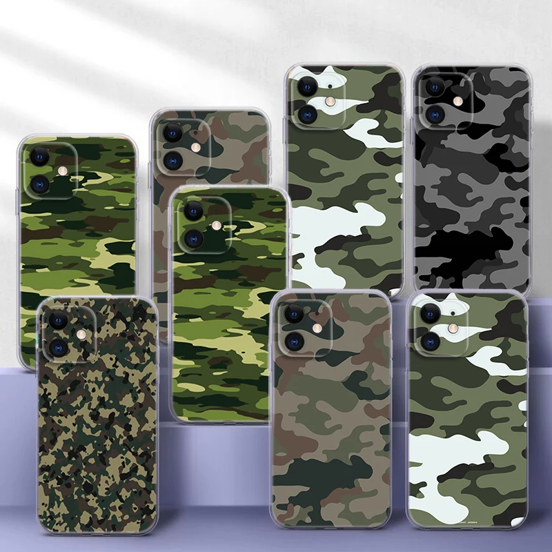 55F Camouflage Pattern Camo Soft Case for LG G3 G8 K10 Pro K10A K11 Plus K22 K30 K40 K40S K41S K50 K50S K51 K51S K52 K62 K42