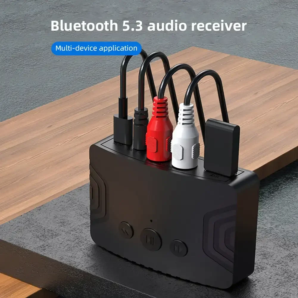 Bluetooth 5.3 Audio Receiver 3.5mm AUX RCA USB U-Disk Stereo Music Wireless Audio Adapter For PC TV Car Kit Speaker Amplifier