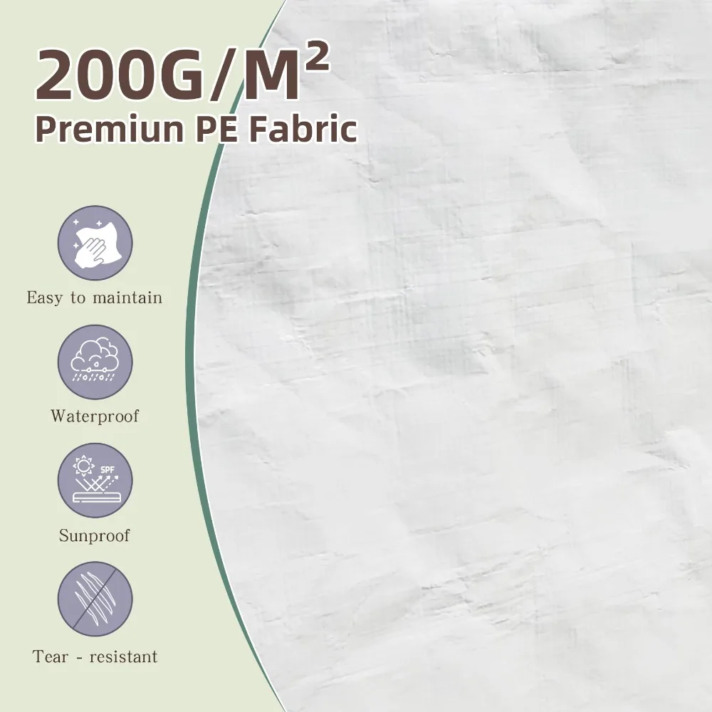 Domi 12’ x12’ Winter Gazebo Cover for Hardtop Gazebos, Universal Gazebo Cover with Sidewalls and Mesh Windows, All