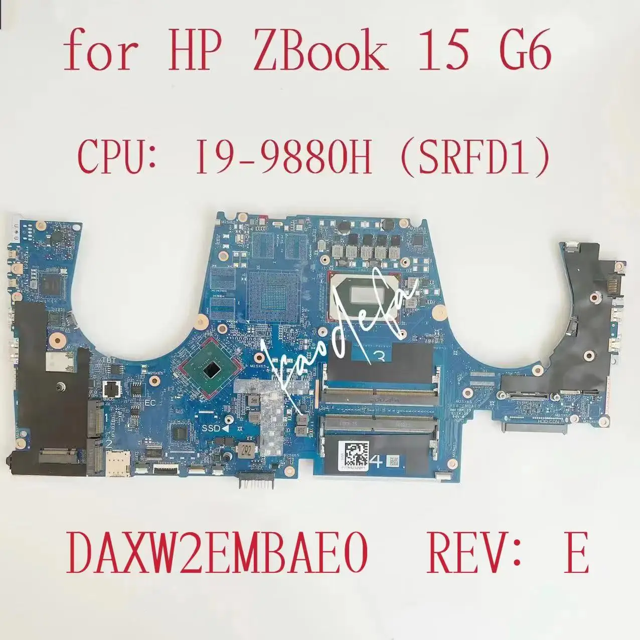 

DAXW2EMBAE0 Mainboard For HP ZBOOK 15 G6 Laptop Motherboard CPU: I7-9880H SRFD1 DDR4 100% Test OK