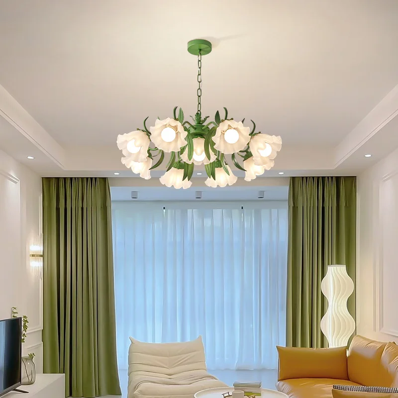 

Nordic Living Room Lamp American Cream Style Creative Restaurant Pendant Light French Modern Personality Bedroom Hanging Lamp