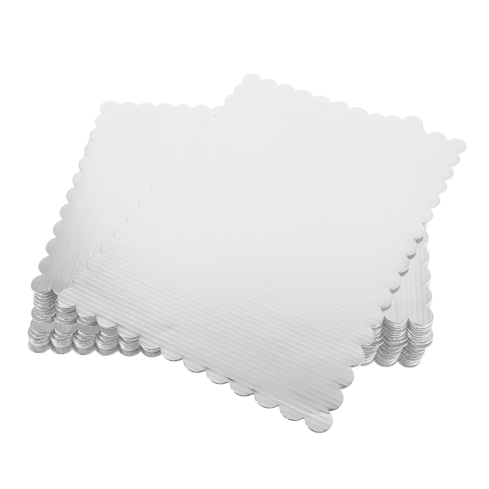 

20pcs Corrugated Cake Boards 10x14 Inch Wave Edge Disposable Baking Tray for Wedding Party Display Stand Base Rectangle