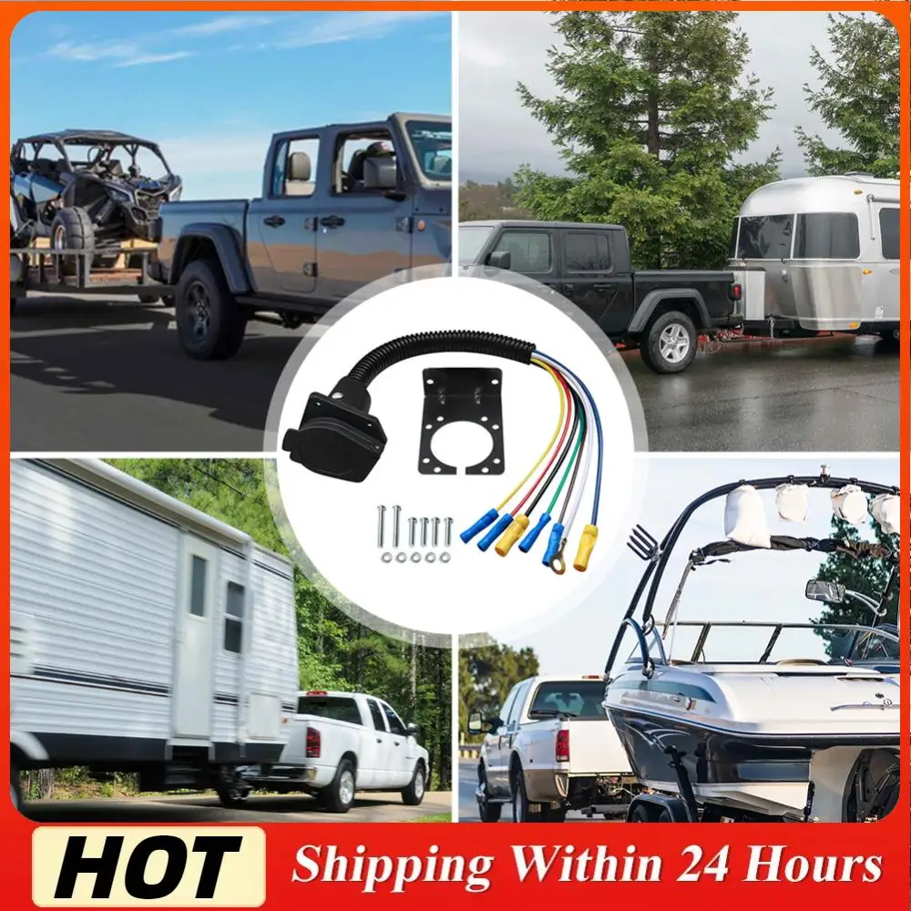 

7-контактный многофункциональный разъем для прицепа, удлинительный кабель, гнездо для прицепа на 7 контактов, защита от ржавчины, автомобильные аксессуары