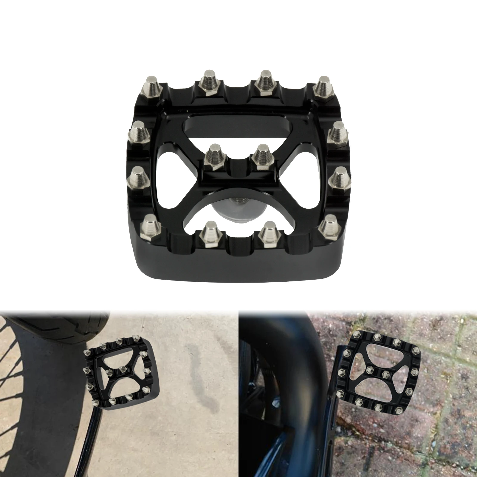 

Motorcycle CNC Brake Pedal Pad Cover Small Footrest Pedal Pad Aluminum For Harley Sportster XL883 Dyna Fat Bob FXDF FXDL Softail