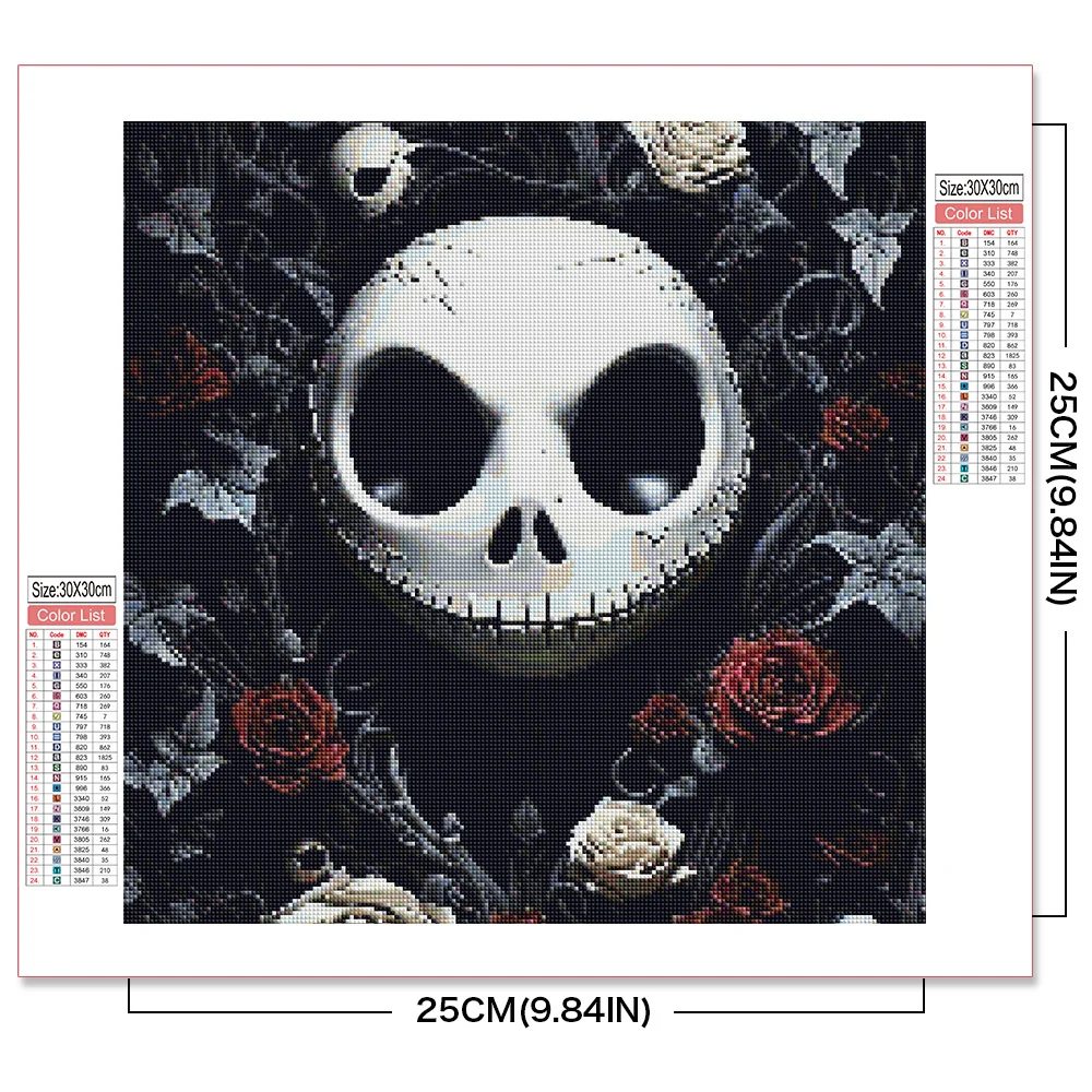 ديزني الماس الفسيفساء الكابوس قبل عيد الميلاد الكبار الحرفية اللوحة الكرتون 5D DIY التطريز جاك مجموعة كاملة ديكور المنزل #2