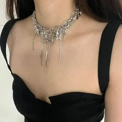 New Star Necklaces Star Chain Chokers Pentagram Chain Necklaces Hot Girl Women Y2k Jewelry Alloy Material Party Accessories