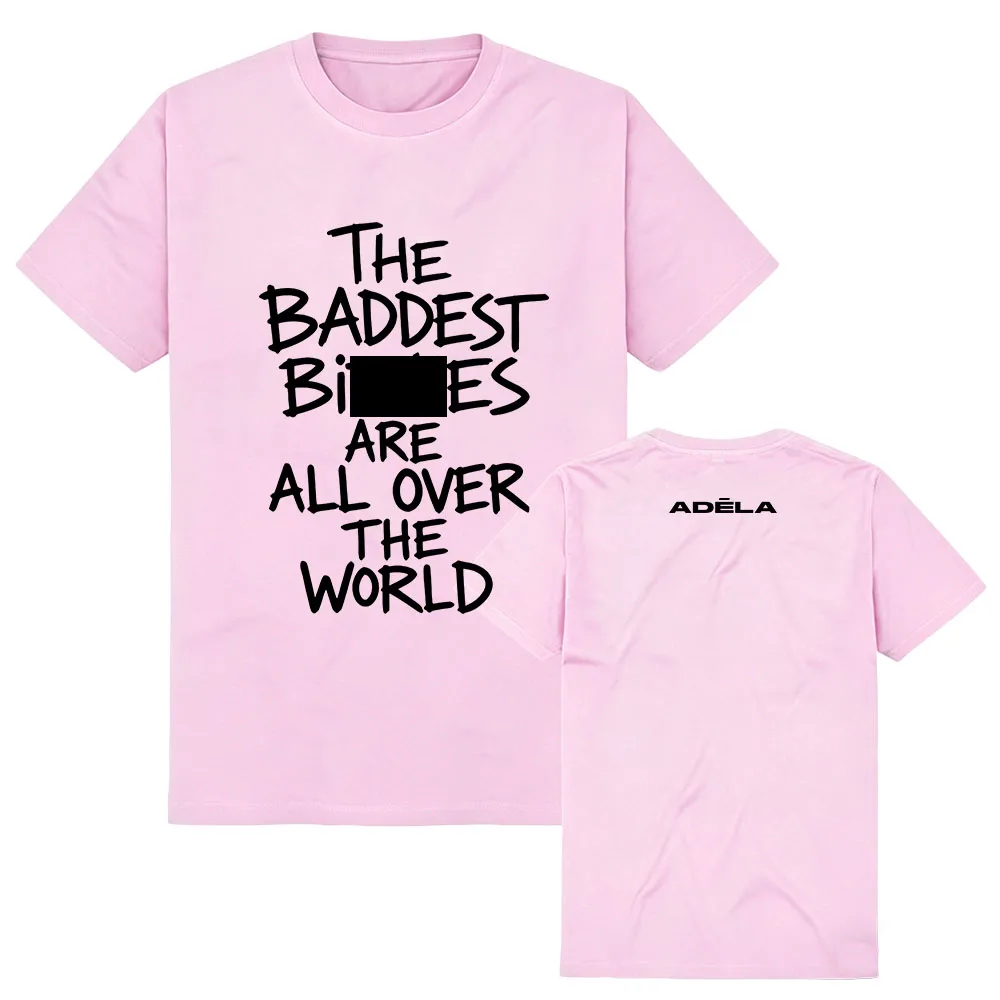 Adela ADÉLA Tees O-neck Summer Short Sleeve Casual T-shirt Streetwear Unisex Casual Fashion Cotton Women Men Tshirts Print Tops