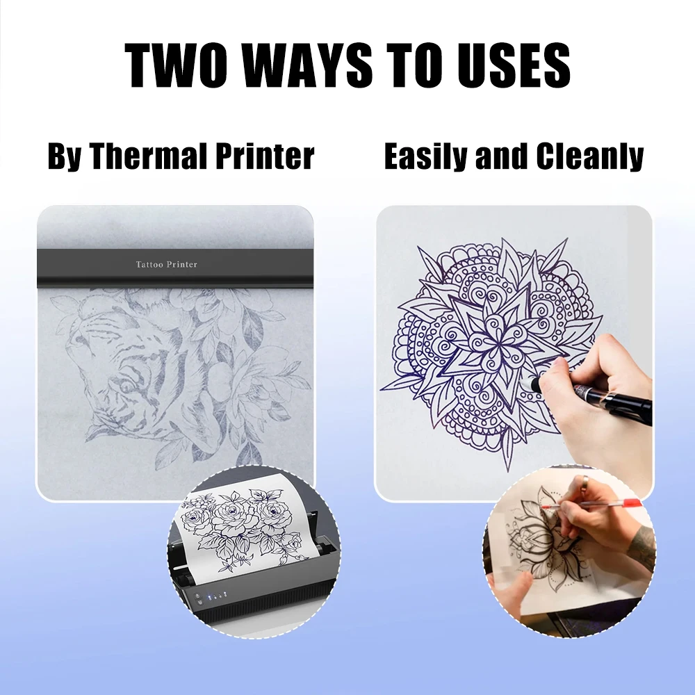 Tattoo Transfer Paper For Portable Thermal Printer A4 Tattoo Stencil Paper For DIY Arts & Crafts Stencil Transfer Thermal Paper