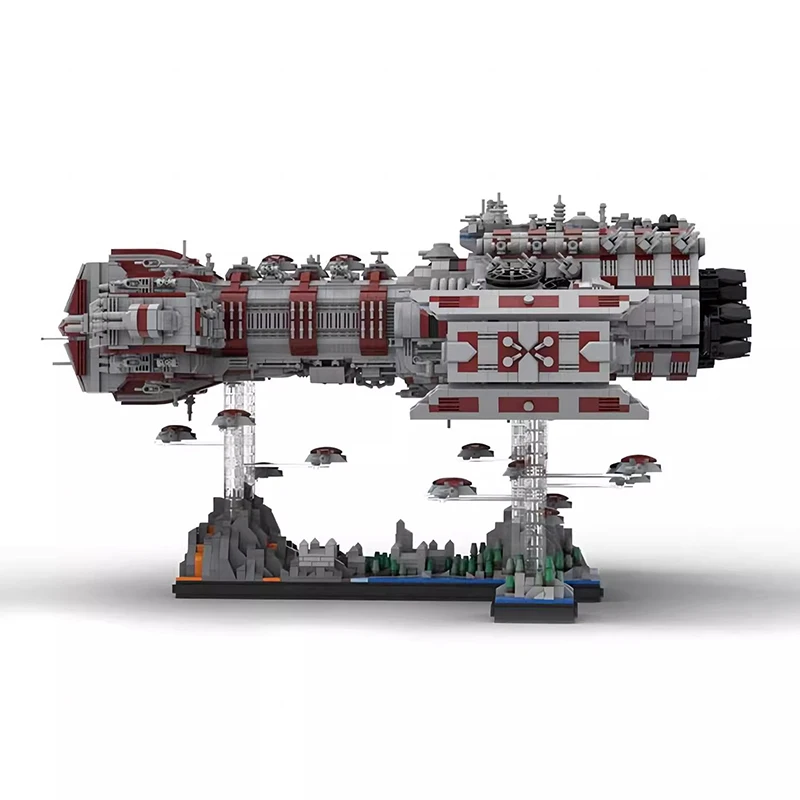 Bricklink MOC Military Space Game Spaceship Starcraftes Battlecruiser Battleship UCS Scale Sets Building Blocks Adult Toys Gift