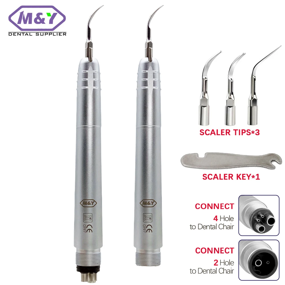 Dental nsk AS2000 type air Scaler Borden2hole Midwest 4Holes B2/M4 air Scaler Handpiece with 3 Tips G1/G2/G3